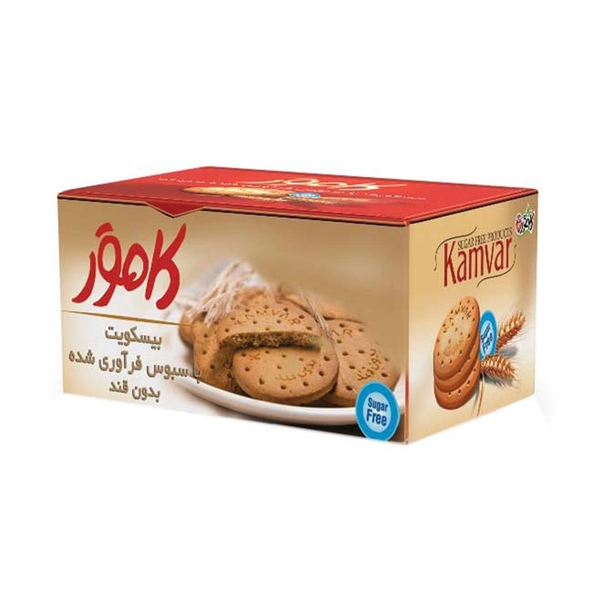 بیسکویت رژیمی با سبوس فرآوری شده بدون قند 
